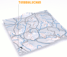 3d view of Tonb Balūchān