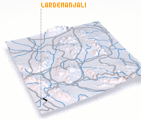 3d view of Lard-e Manjalī