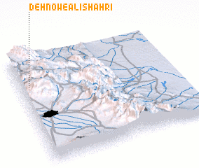 3d view of Deh Now-e ‘Alī Shahrī