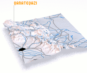 3d view of Qanāt-e Qāẕī