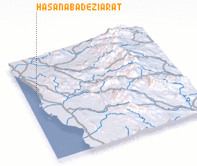 3d view of Ḩasanābād-e Zīārat