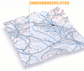 3d view of Sharīkābād-e Mīlūyeh