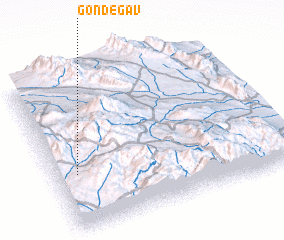 3d view of Gond-e Gāv