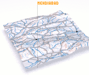 3d view of Mehdīābād