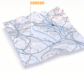 3d view of Kāmkān