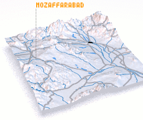 3d view of Moz̧affarābād