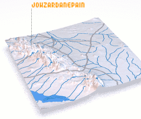 3d view of Jowzardān-e Pā\