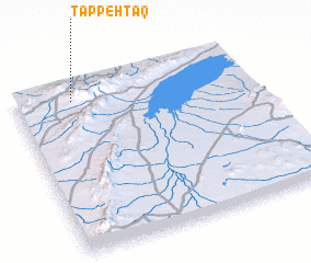 3d view of Tappeh Ţāq