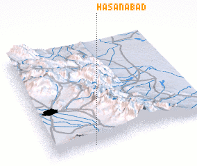 3d view of Ḩasanābād