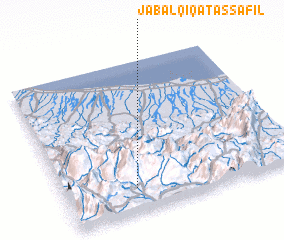 3d view of Jabal Qīqat as Sāfil