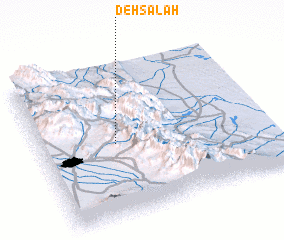 3d view of Deh Şalāḩ
