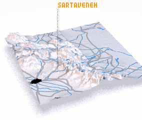 3d view of Sar Ţāveneh