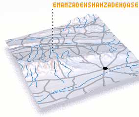 3d view of Emāmzādeh Shāhzādeh Qāsem