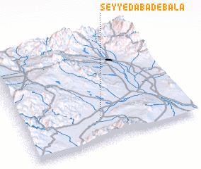 3d view of Seyyedābād-e Bālā
