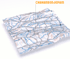 3d view of Chahār Borj-e Pā\