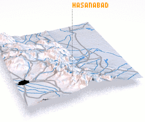 3d view of Ḩasanābād