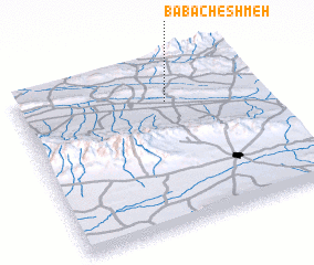 3d view of Bābā Cheshmeh