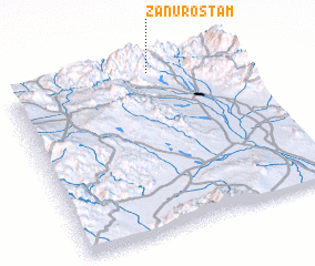 3d view of Zānū Rostam