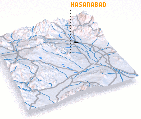 3d view of Ḩasanābād