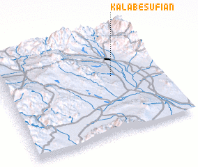 3d view of Kalāb-e Şūfīān