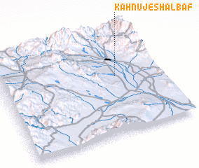 3d view of Kahnūj-e Shālbāf