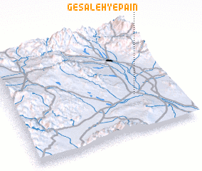 3d view of Gesāleh-ye Pā\