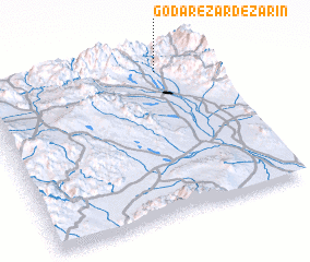 3d view of Godār-e Zard-e Zārīn