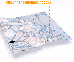 3d view of Shojā‘ābād-e Moḩammad Qolī