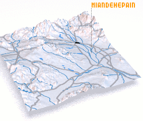 3d view of Mīān Deh-e Pā\