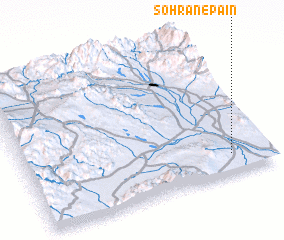 3d view of Sohrān-e Pā\