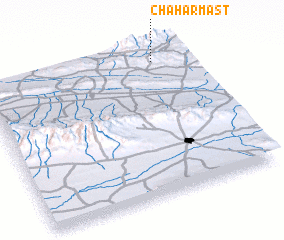 3d view of Chahār Mast