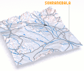 3d view of Sohrān-e Bālā