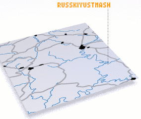 3d view of Russkiy-Ust\