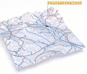 3d view of Pāgodār-e Maskūn