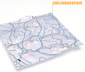 3d view of Ganjābād-e Pā\