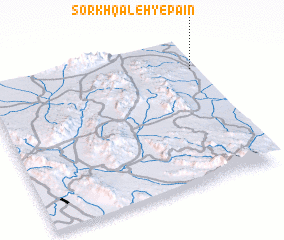 3d view of Sorkh Qal‘eh-ye Pā\