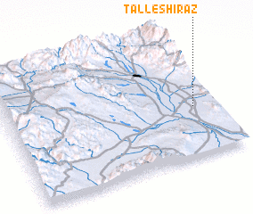 3d view of Tall-e Shīrāz