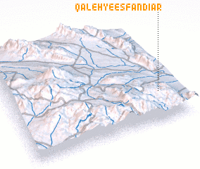 3d view of Qal‘eh-ye Esfandīār