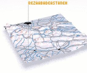 3d view of Reẕāābād-e Āstāneh