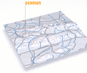 3d view of Deh Mīān