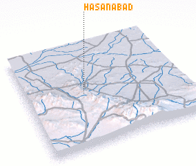 3d view of Ḩasanābād