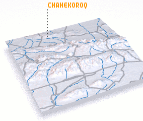 3d view of Chāh-e Koroq