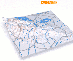 3d view of Kūh-e Shah