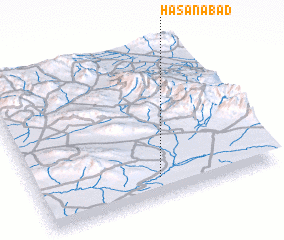 3d view of Ḩasanābād