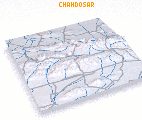 3d view of Chāh Do Sar