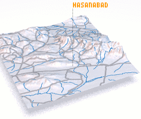 3d view of Ḩasanābād