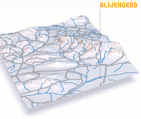 3d view of Alījeh Gerd