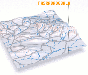 3d view of Naşrābād-e Bālā