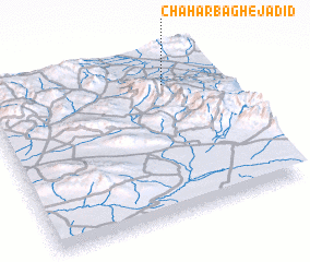 3d view of Chahār Bāgh-e Jadīd