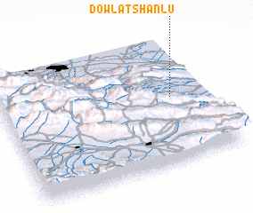 3d view of Dowlat Shānlū